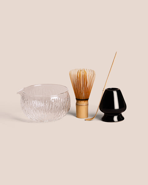 Kit Fouet Matcha 5 Pièces - Bol, Fouet Bambou, Cuillères - Cérémonie Japonaise Traditionnelle